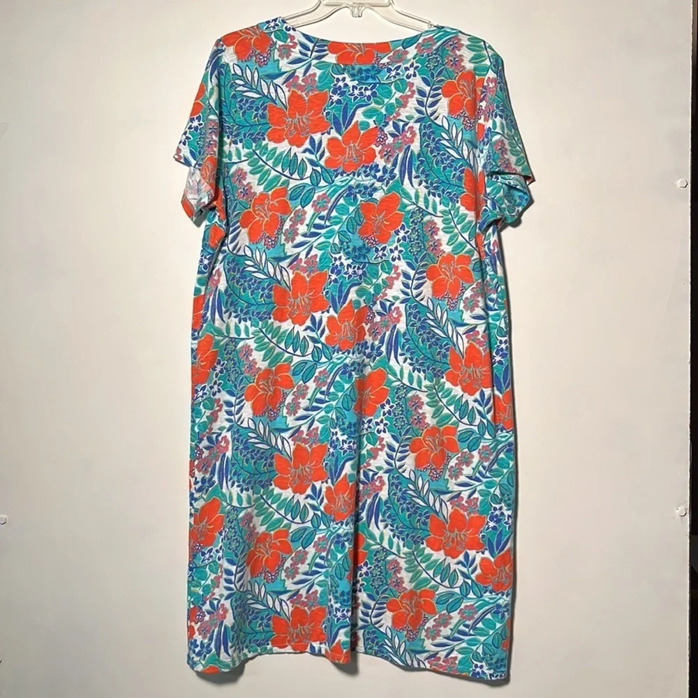 TALBOTS Tropical Cotton Dress, EUC - Picture 4 of 12